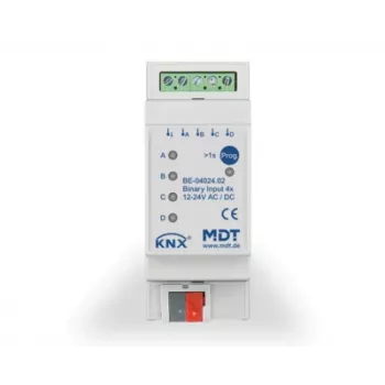 MDT BE-04024.02 Entrada binária 4 vias 2TE REG 24V AC/DC