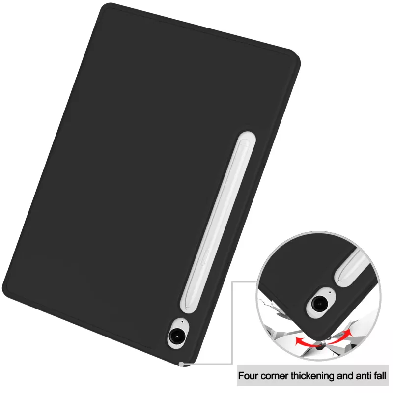 MRDISC capa flip para Samsung Galaxy Tab S10+ 5G, preto TPU MG-FLIPSGTSGB9SW
