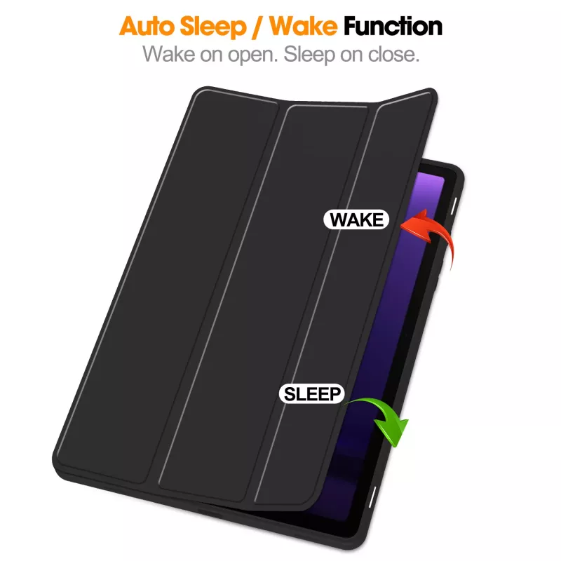 MRDISC capa flip para Samsung Galaxy Tab S10+ 5G, preto TPU MG-FLIPSGTSGB9SW