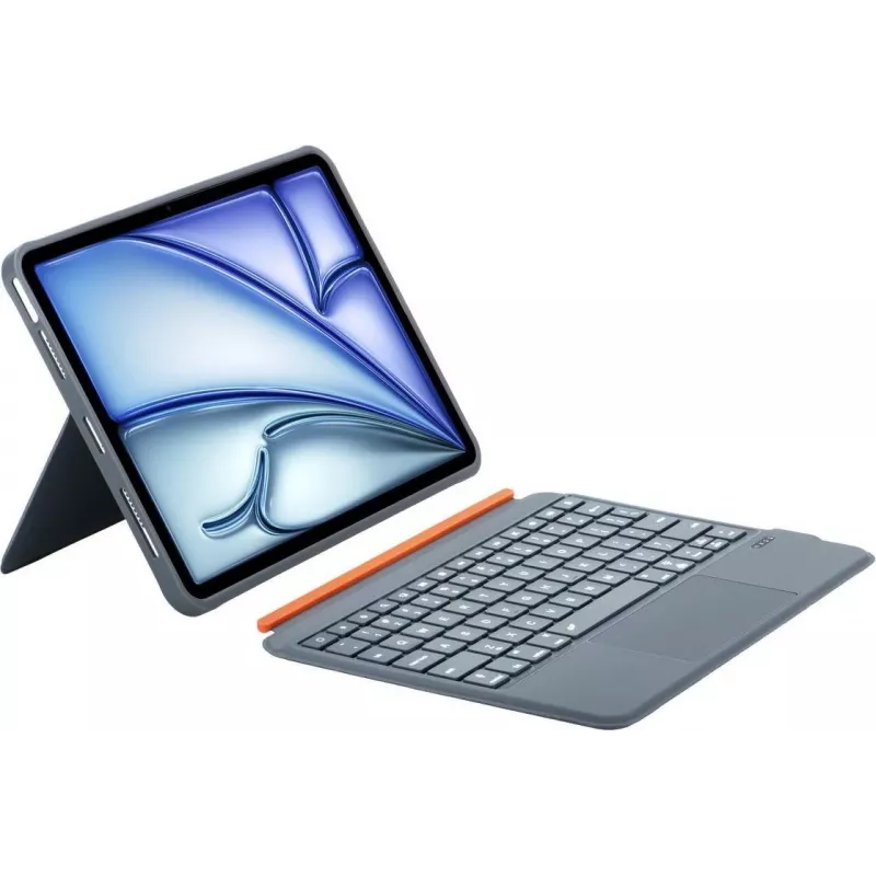 DIGISTOR HK Inateck KB04122 capa com teclado e touchpad para iPad 11 inch A16 / Air M3-M2 / Pro, removível, retroiluminada, layout QWERTZ alemão, cinzento grafite