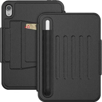 SEYMAC capa para iPad 11.ª geração/10.ª geração 2025/2022 (11/10,9 polegadas) A16, capa protetora resistente a choques com fecho magnético automático Sleep/Wake, compartimentos para cartões, suporte multi-ângulo e suporte para caneta, preto