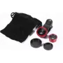 CYOO CY121416 conjunto de lentes para smartphone 2-em-1 - lente fisheye 180° e macro com clipe universal