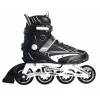 MUUWMI AU 442 patins em linha, tamanho EU 42, preto/branco, rolamentos ABEC 7, rodas 80mm, estrutura de alumínio