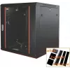 IT-BUDGET armário de rede 19 polegadas SWA - 4U - LxP 570 x 450 mm - porta de vidro - painéis laterais removíveis - montagem na parede e no chão - conjunto de acessórios - preto (90ITB19WS4645GS)
