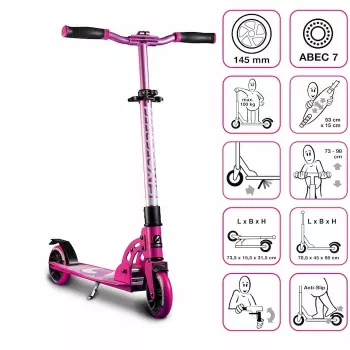 MUUWMI Six Degrees trotinete de alumínio 145 mm rosa