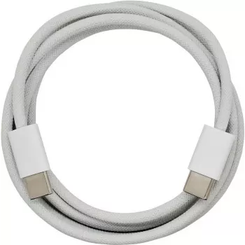 PowerRay cabo de dados e carregamento USB-C para USB-C, 60W PD, trança de nylon, 1 m, branco, bulk 4260357351156