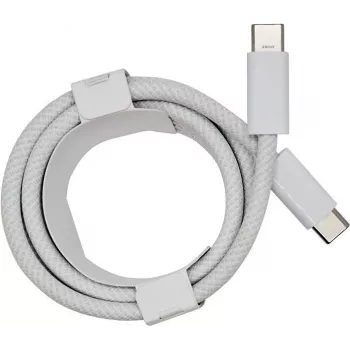 PowerRay cabo USB-C para USB-C 240W com trança de nylon, 2 m, branco, bulk 4260357351163
