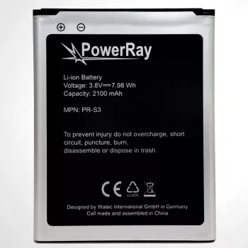 PowerRay bateria PR-S3 para Samsung Galaxy S3, 2100 mAh, bulk