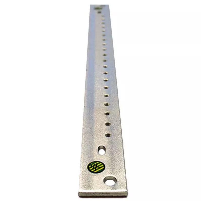 IT-BUDGET barra de ligação equipotencial – ferro – 380 mm de comprimento – 30 mm de largura – 2 ligações de furo interior e exterior – 20 furos M5 (90ITB1403EGS)