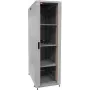 IT-BUDGET armário de servidor 19 polegadas SRK conjunto completo, 42U, 600x1000 mm, porta de vidro/aço, 4 ventoinhas ativas, PDU, prateleiras, montado, cinzento claro 99ITB19SRK42610GGM