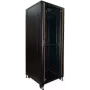 IT-BUDGET rack de servidor 19 polegadas SRK 42U 800x1000 mm porta de vidro/aço preto pré-montado