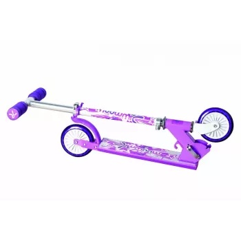 MUUWMI KiddyScooter Racing trotinete infantil de 3 rodas, rosa