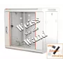 IT-BUDGET armário de rede 19 polegadas SWA - 12U - 570x600 mm - porta de vidro - painéis laterais removíveis - montagem na parede/chão - conjunto de acessórios - branco puro (90ITB19WS1266GW)