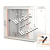 IT-BUDGET armário de rede 19 polegadas SWA - 12U - 570x600 mm - porta de vidro - painéis laterais removíveis - montagem na parede/chão - conjunto de acessórios - branco puro (90ITB19WS1266GW)