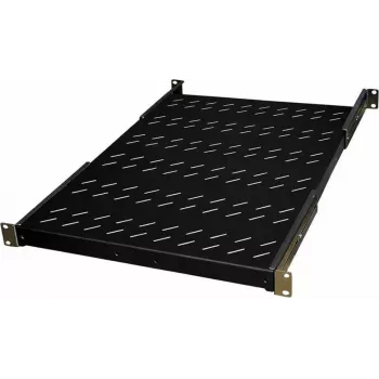 IT-BUDGET Base fixa 19 polegadas para equipamento - 150 kg de carga - 650 mm de profundidade - Montagem com profundidade variável - Preto (90ITB19FBX650S)