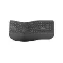 MediaRange Teclado multimédia sem fios ergonómico QWERTZ Preto MROS279