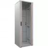 IT-BUDGET Armário de rede 19 polegadas SRK - 42U - 600x600 mm - Porta de vidro/aço - Montado - Cinzento-claro 99ITB19SRK4266GGNM