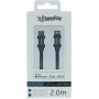 PowerRay Cabo trançado USB-C para Lightning MFi 2m Cinzento PR-DCCL200TGY