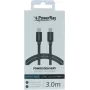 PowerRay Cabo trançado USB-C para Lightning 3m Têxtil Cinzento PR-DCCL300TGY