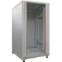 IT-BUDGET armário de rede 19 polegadas SRK - 18U - 600x1000 mm - porta de vidro/aço - pré-montado - cinzento claro 99ITB19SRK18610GGNM