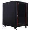 IT-BUDGET armário de rede 19 polegadas SRK - 18U - 600x800 mm - porta de vidro/aço - montado - preto 99ITB19SRK1868GSNM