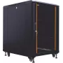 IT-BUDGET armário de rede 19 polegadas SRK - 12U - 600x800 mm - porta de vidro/aço - montado - preto (99ITB19SRK1268GSNM)