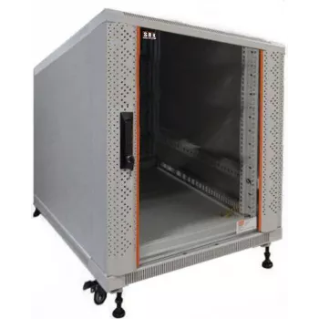 IT-BUDGET armário de rede 19 polegadas SRK 12U 600x800 mm cinzento claro pré-montado