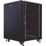IT-BUDGET armário de rede 19 polegadas SRK - 12U - 600x800 mm - porta de vidro/aço - flatpack - preto (90ITB19SRK1268GSN)