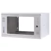 IT-BUDGET caixa de parede 19 polegadas T-STONE, 6U, 450 mm de profundidade, porta de vidro, com fechadura, branco (90ITBTSWV6545GW)