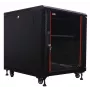 IT-BUDGET armário de servidor 19 polegadas SRK - 12U - 600x1000 mm - porta de vidro/aço - pré-montado - preto 99ITB19SRK12610GSNM