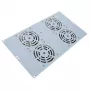 IT-BUDGET Unidade de Ventoinhas Silenciosa 19 polegadas 6U, 4 Ventoinhas, 430 m³/h, Cinzento Claro (99ITB19SLUG)