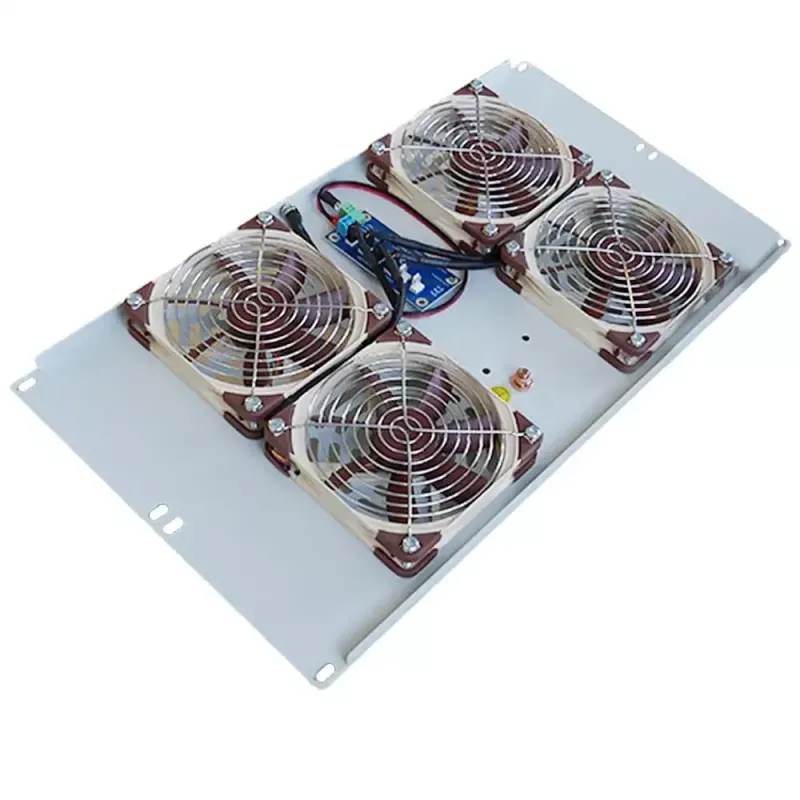 IT-BUDGET Unidade de Ventoinhas Silenciosa 19 polegadas 6U, 4 Ventoinhas, 430 m³/h, Cinzento Claro (99ITB19SLUG)