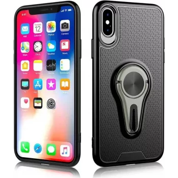 Capa com suporte de ventilação rotativo 360° CYOO para iPhone Xs Max – cinzento CY121003