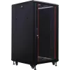 Armário de rede 19 polegadas IT-BUDGET SRK - 18U - 600x800 mm - porta de vidro/aço - flatpack - preto (90ITB19SRK1868GSN)