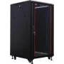 Armário de rede 19 polegadas IT-BUDGET SRK - 18U - 600x800 mm - porta de vidro/aço - flatpack - preto (90ITB19SRK1868GSN)