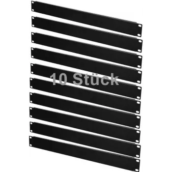 PACK ECONÓMICO IT-BUDGET 10x painéis cegos para bastidor 19 polegadas 1U preto aço ZAA90ITBBP1HES