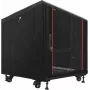 Bastidor de servidor 19 polegadas IT-BUDGET SRK, 12U, 600x1000 mm, porta de vidro à frente, porta de aço atrás, flatpack, preto 90ITB19SRK12610GSN