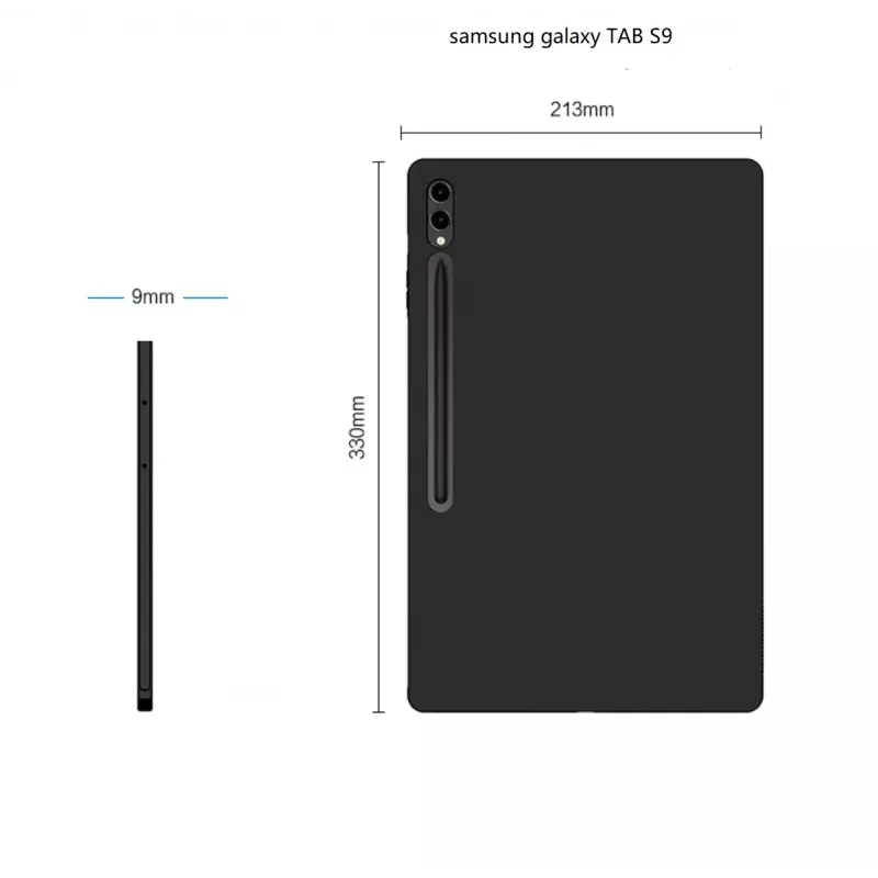 Tampa traseira MRDISC para Samsung Galaxy Tab S9 FE 11 polegadas preto TPU (MG-BCSGTABS9FESW)