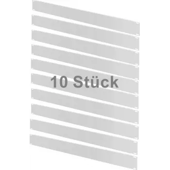 Pack económico IT-BUDGET 10x painéis cegos para bastidor 19 polegadas 1U cinzento-claro metal ZAA90ITBBP1HEG