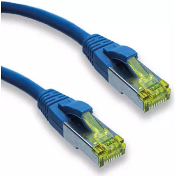 IT-BUDGET cabo de patch Full Copper Premium - Super Flex TPE - Cat.6A com cabo bruto Cat.7 - 600 MHz - isento de halogéneos - PoE+ - 10 Gbit - azul - 2 m 90ITBFLEX6A7PK2B