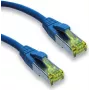 IT-BUDGET cabo de patch Full Copper Premium - Super Flex TPE - Cat.6A com cabo bruto Cat.7 - 600 MHz - isento de halogéneos - PoE+ - 10 Gbit - azul - 2 m 90ITBFLEX6A7PK2B