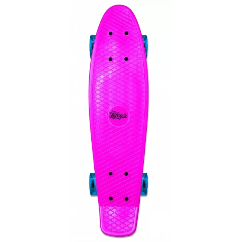 NORULES No Rules AU 349 mini cruiser skateboard com rodas luminosas, rosa