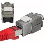 IT-BUDGET módulo keystone RJ45 Business Cat.6A blindado sem ferramentas Small Form Factor com tampa de proteção contra pó PoE+ (90ITBKM6ASS)