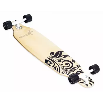 MUUWMI AU 559 longboard skateboard, deck em bordo 8 camadas, rolamentos ABEC 7, rodas 70mm, madeira