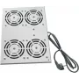 IT-BUDGET unidade de ventoinhas para armários verticais SRK - 4 ventoinhas ativas - 640 m³/h - termostato - interruptor - cinzento-claro (90ITB19SRKFAN4G)