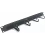IT-BUDGET Painel de escovas de gestão de cabos 19 polegadas 1U com 4 clipes de metal para cabos 44x70 mm preto 90ITBKDFPMB1HES