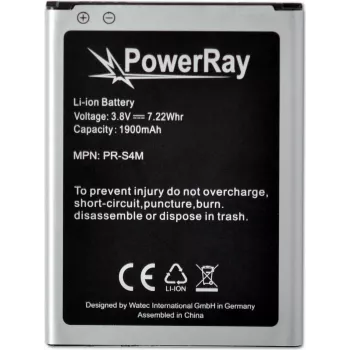 Bateria PowerRay PR-S4M para Samsung Galaxy S4 Mini, 1900 mAh, Bulk (PR-S4M)