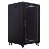 Armário de rede IT-BUDGET 19 polegadas SRK - 18U - 600x600 mm - porta de vidro/aço - Flatpack - preto (90ITB19SRK1866GSN)