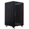 Armário de rede IT-BUDGET 19 polegadas SRK - 18U - 600x600 mm - porta de vidro/aço - Flatpack - preto (90ITB19SRK1866GSN)