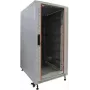 Armário de rede IT-BUDGET 19 polegadas SRK - 22U - 600x600 mm - porta de vidro/aço - Flatpack - cinzento claro 90ITB19SRK2266GGN